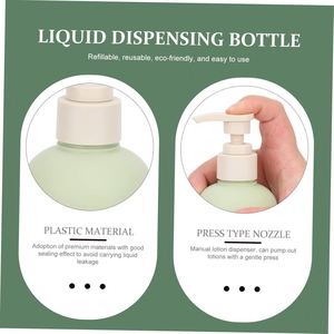 ขวดพลาสติกสีเขียวทรงกระบอก HDPE สำหรับเครื่องสำอาง น้ำ แชมพู โลชั่น หัวปั๊มสเปรย์ เจลอาบน้ำ ขนาด 200/260/300/400/500 มล. - Product Image 3