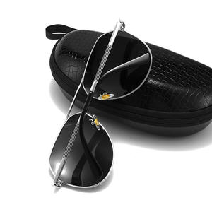 Nouveau Mans lunettes de soleil polarisées métal Double faisceau grenouille miroir Ultra large lentille hommes conduite lunettes de soleil pour les gros - Product Image 3