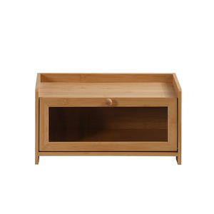 กล่องขนมปังไม้ไผ่พร้อมหน้าต่างมองเห็นได้ สีธรรมชาติ 40x22x20 ซม. สำหรับเก็บขนมปังปิ้งในครัวสไตล์โมเดิร์น - Product Image 4