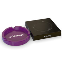 Accessoires pour fumeurs en aluminium, cendrier portable en alliage d'aluminium fumé pour porte-cendres.