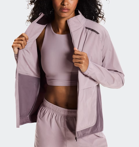 SM New Arrival Summer Sports <strong>Jacket</strong> and Short Jogger Set Zip-up Nylon Tracksuits for <strong>Women</strong> Sports Wear - Product Image 3