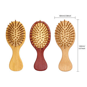 Peigne à cheveux en bambou naturel avec coussin d'air, marque privée OEM, outil de massage du cuir chevelu pour usage professionnel en salon - Product Image 2