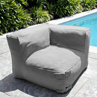 Sofá Modular Moderno para Exteriores con Espuma Viscoelástica, Sillón de Jardín Impermeable, Diseño de Puff, Tela Ecológica, Color Personalizado, Elegante