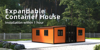 Maison conteneur préfabriquée extensible en acier de 20 pieds et 40 pieds, moderne et personnalisée, avec aménagements intérieurs, fabriquée en Chine