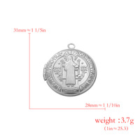 Style occidental en acier inoxydable personnalisé amour rond carré médaillons pendentif bijoux à bricoler soi-même accessoires