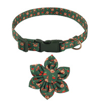 Doe Accessoires pour chiens Collier pour chien avec nœud papillon Choke Dogs Carve Metal Buckle Collar Christmas Floral Quick Release Pet Collar
