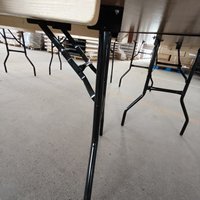 Table de mariage serpentine en bois contreplaqué pliable en forme de demi-lune, 183x91cm, pour 10 personnes, vente en gros