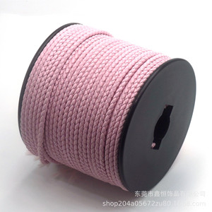 Soft leather cord with bound edges, round leather cord, microfiber <b>braided</b> cord, jewelry bracelet, necklace, pendant cord, DIY - Product Image 3