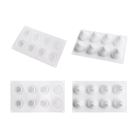 Moule en silicone 8 cavités en forme de poire pour crème glacée, moules à gâteau mousse 3D, moules à dessert français DIY, outils de pâtisserie, décoration de gâteaux