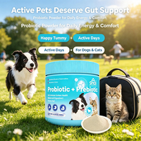 Poudre de probiotiques et de prébiotiques pour chiens et chats – Soutien de la santé intestinale, équilibre digestif, immunité et soin du pelage