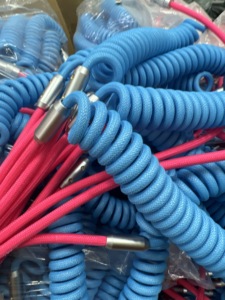 1M Nylon trenzado <span class=keywords><strong>rizado</strong></span> silicona líquida 240W tipo C a tipo C <span class=keywords><strong>Cable</strong></span> DE DATOS <span class=keywords><strong>Cable</strong></span> en espiral de resorte <span class=keywords><strong>Cable</strong></span> de carga para teléfono celular - Product Image 6