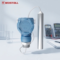 Niveaumètre hydrostatique de type câble en acier inoxydable Weistoll avec protection IP68, portée de 100 m, pour la mesure du niveau d'eau des rivières et des puits profonds