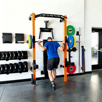 Support mural pliable en acier inoxydable pour squats, entraînement de force des bras et de la poitrine, usage domestique et commercial