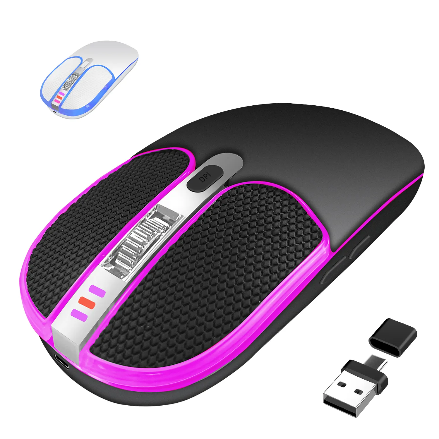 Mouse senza fili per Laptop 2.4G Ultra sottile Mouse silenzioso con USB Nano 2400 DPI Mouse portatile portatile portatile senza fili