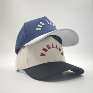 Casquette de baseball minimaliste basique bicolore à 5 panneaux, logo brodé personnalisé, faible MOQ, OEM, couleur unie, essentielle et simple - Product Image 4