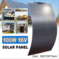 100W 12V panneaux solaires flexibles Longi cellule solaire pour bateau voiture Rv moto panneau solaire de haute qualité 100W panneaux solaires mono