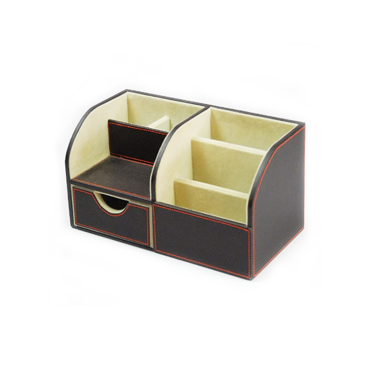 Оптовая продажа, кожаный настольный набор, настольный органайзер для канцелярских принадлежностей