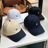 Gorra de Béisbol Simple, Totalmente Blanca, de Algodón, con Bordado de Letra 'E', Corona Suave, 6 Paneles, Ajustable, Unisex, Protección Solar, para Parejas