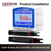 Contrôleur pH en ligne industriel capteur transmetteur 4‑20mA RS485 pH mètre numérique automatique pour eaux usées