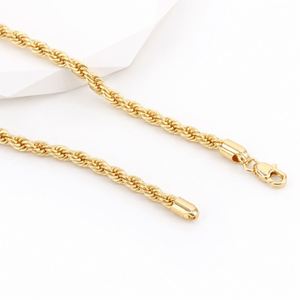 Wholesale Brass Non-Tarnish Waterproof 14K 18K Gold Plated Link <b>Chain</b> 2.5mm 5mm 8mm Thick <b>Rope</b> Necklace for Men - Product Image 6