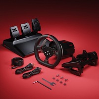 Volant de course à entraînement direct PXN V10 Pro, moteur servo 3,2 Nm de couple, volant en forme de D de 270 mm, ensemble de 3 pédales, pédales magnétiques à effet Hall