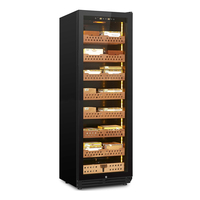 Humidor Électrique en Bois de Cèdre avec Capacité de 420L, Contrôle par Application, pour Stockage Domestique
