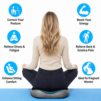 Coussin de siège ergonomique en mousse à mémoire de forme respirante pour soulager la douleur du coccyx, pour la maison, le bureau et la voiture