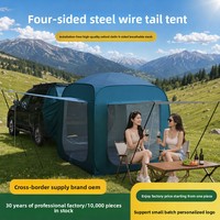 Tente de camping automatique à montage rapide pour extension de hayon de voiture, auvent pare-pluie et pare-soleil, double couche quatre saisons pour le camping