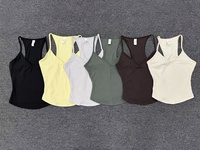 Débardeur d'entraînement Dingtai Sweetheart à col en V et dos nageur pour femme, double couche non rembourrée, effet seconde peau, pour yoga et course à pied