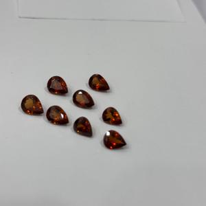 Granat Hessonite Naturel Calibré 3mm Forme Poire Qualité Premium Traité Thermiquement Cristal Rouge Rose Certifié IGI Bijoux - Product Image 4