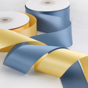 Nine-Colored Ribbon Double Faced Satin Ribbon 4cm Polyester Durable Gift Box Bouquet Decoration - Product Image 3