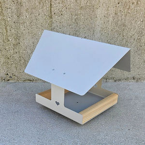 JH-Mech <span class=keywords><strong>Bird</strong></span> Feeder Station À Prova De Intempéries Minimalista Único De Alta Qualidade Revestido Em Pó Cinza Galvanizado De Aço Pendurado Alimentador De Pássaros - Product Image 2