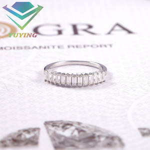 خاتم زفاف ماسي مويسانيتي من الذهب عيار 18 قيراط خاتم خاتم خاتم الخطوبة VVS المويسانيتي - Product Image 2