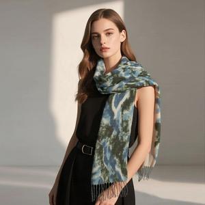 Chal largo para mujer, estilo pashmina, con flecos, tacto cachemir, suave, para invierno, regalo, mezcla de lana, para uso diario, para el cuello. - Product Image 3