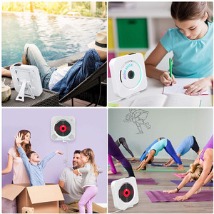 <span class=keywords><strong>Lecteur</strong></span> <span class=keywords><strong>CD</strong></span> mural blanc avec télécommande, sortie 10W, éducation précoce en anglais <span class=keywords><strong>pour</strong></span> la maison, radio et haut-parleur avec écran - Product Image 3