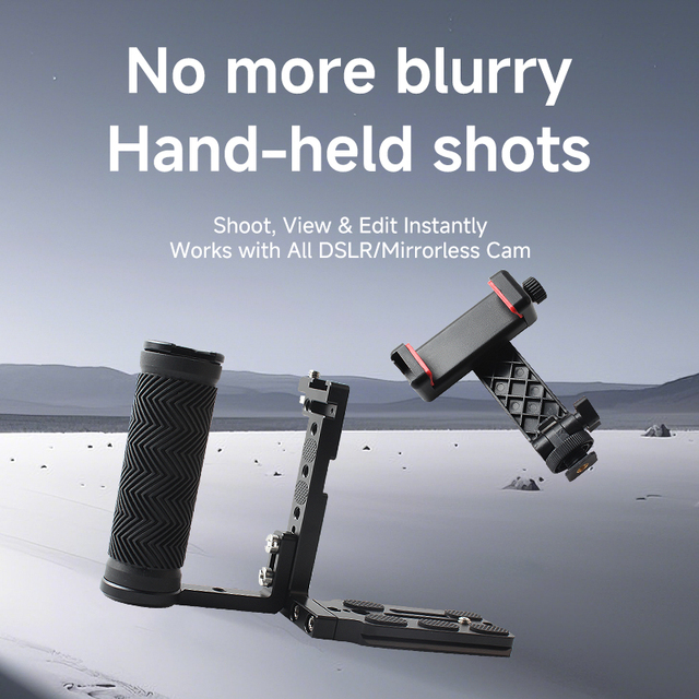 RingTeam Tripod Mountable Phone Holder for Pixel Cake Online Shooting & Real-time Image Editing Dual Handheld Camera Stabilizer