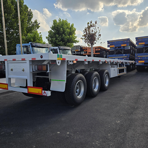 Fengniao Blue Plastic <b>Flatbed</b> Semi-Trailer Max Payload 30000 Kg Heavy Duty Transport Platform 12.5x2.5x1.5m - Product Image 6
