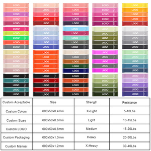 Conjunto de Faixas de Resistência em Látex para Yoga, Fitness, Tonificação de Glúteos e Pernas, Reabilitação, Alongamento, Treinamento de <span class=keywords><strong>For</strong></span>ça, Exercício Corporal Completo, Personalizável - Product Image 3
