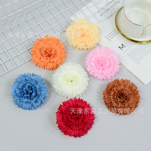 Fleurs artificielles de chrysanthème Dongchen Crafts, 9 cm, fleurs en soie pour décoration intérieure, accessoires de mariage - Product Image 3