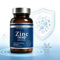 Comprimés de zinc certifiés ISO sous marque privée, haute puissance, 50 mg, favorisent la santé immunitaire, soins de la peau, complément alimentaire, faible MOQ
