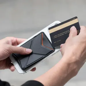 LOGOTIPO Personalizado Nuevo Diseño Original hasta la Cartera Titular DE LA Tarjeta Magnética Funda de Teléfono de Cuero para Iphone 14 15 <span class=keywords><strong>Pro</strong></span> Max Cartera Magnética - Product Image 4