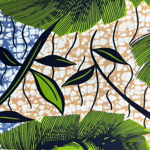 Tissu Pagne Africain Super V Véritable 100% Coton Wax 6 Yards Motif Dobby - Product Image 3