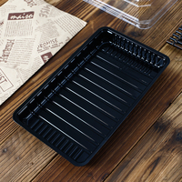 Boîte à gâteau rectangulaire en plastique PET pour l'emballage alimentaire de boulangerie, boîte à gâteau en plastique transparent de 8 pouces avec couvercle