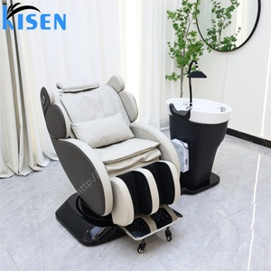 KISEN High Quality Beauty Luxury Salon Furniture <b>Overall</b> Lifting Customized Modern Electric Shampoo Massage Chair Spa for Sale - Product Image 3