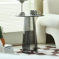 Vente en gros de tables rondes en plastique transparent, design original personnalisé, petites tables en acrylique lucite pour la décoration de mariage et de fête