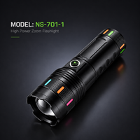 Lampe torche LED blanche rechargeable par USB en alliage d'aluminium, étanche IP55, avec plus de 1000 lumens, tête réglable, base magnétique pour le camping