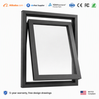 Ventana Moderna Insonorizada de Aluminio con Sistema de Inclinación y Deslizamiento, Herrajes Alemanes Siegenia para Soluciones de Construcción de Viviendas de Alta Gama