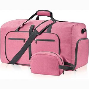 Échantillon gratuit : Sac de sport unisexe avec fermeture éclair, sac de voyage, sac de sport pliable et extensible avec compartiment à chaussures - Product Image 6