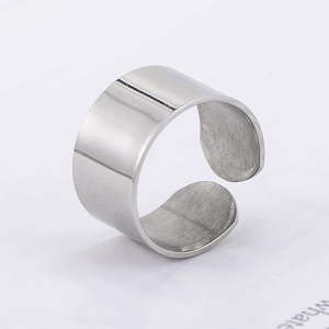 Korean Style <b>Titanium</b> Steel <b>Ring</b> 1314 Open Design Unisex Couple Jewelry Gift - Product Image 3