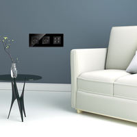 KLASS 16A Panneau de verre européen Allemagne Schuko Home Power Plug Prise électrique murale (228mm)